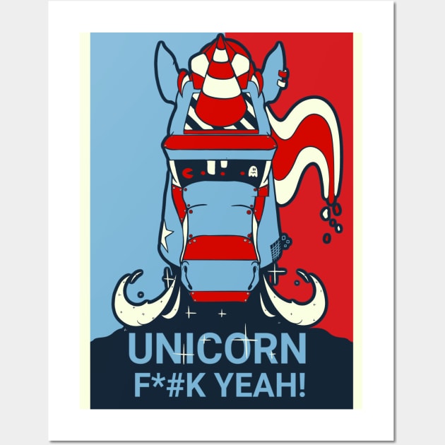 unicornio americano Wall Art by elcreador888